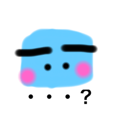 [LINEスタンプ] Blue face stanpの画像（メイン）