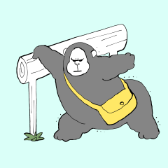[LINEスタンプ] へっぴりゴリ