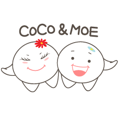 [LINEスタンプ] Coco ＆ Moe's Sweet Loveの画像（メイン）