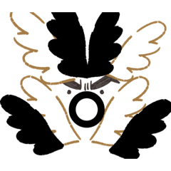 [LINEスタンプ] いかつい顔の鳥さん