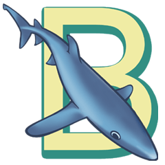 アルファベット＆数字のサメ達