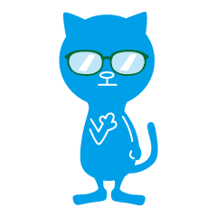 [LINEスタンプ] 青猫の敬語と丁寧な日本語