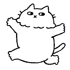 [LINEスタンプ] ガタイのいいねこ