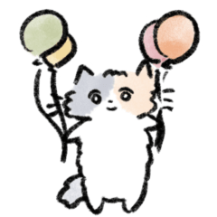 [LINEスタンプ] ふわふわ猫ひまわりのゆるいスタンプ