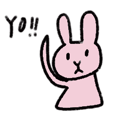 [LINEスタンプ] ぼんやりしたうさぎ