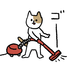 [LINEスタンプ] おそうじ猫