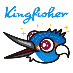 [LINEスタンプ] Kingfisher Head