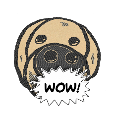[LINEスタンプ] イッヌ！コタロウの呟き(アメリカン)