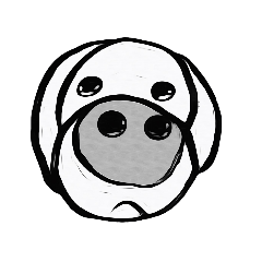 [LINEスタンプ] イッヌ！コタロウの呟き(白黒)