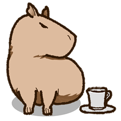 [LINEスタンプ] カピバラミルクティー
