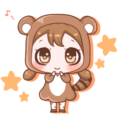 [LINEスタンプ] きぐるみのおんなのこ(どうぶつ)