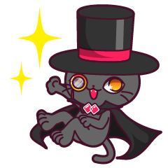 [LINEスタンプ] 黒猫怪盗のバックレー
