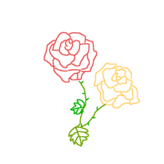 [LINEスタンプ] 薔薇と王様と女の子8個