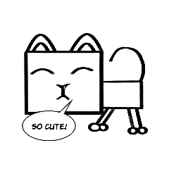 [LINEスタンプ] しかくネッコ「ハル」の呟きパート2