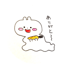 [LINEスタンプ] ベタつくうさぎ