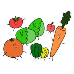 [LINEスタンプ] 愉快な野菜その4