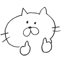 [LINEスタンプ] 白猫のねこ③