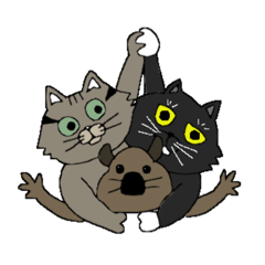 [LINEスタンプ] 猫とデグー