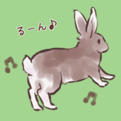 [LINEスタンプ] 自由気ままに暮らすうさぎ達