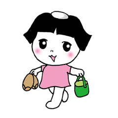 [LINEスタンプ] かわいいかっぱの女の子