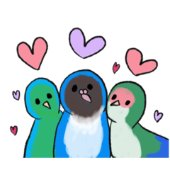 [LINEスタンプ] インコトリオ