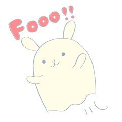 [LINEスタンプ] かわいい！おばけうさぎちゃん