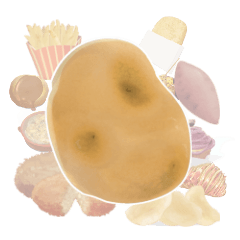 [LINEスタンプ] 芋たべたい！！じゃが芋・さつま芋スタンプの画像（メイン）