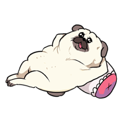 [LINEスタンプ] パグの夢