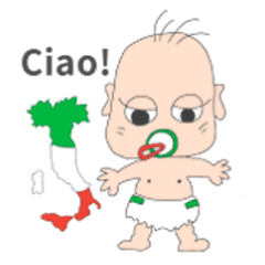 [LINEスタンプ] イタリア語ベイビー