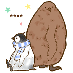 [LINEスタンプ] ☆オウサマペンギンコウテイペンギン☆の画像（メイン）