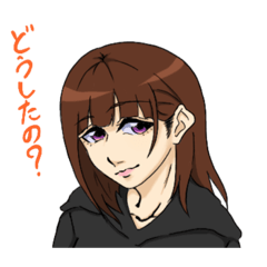 [LINEスタンプ] 可愛いたれ目ちゃん