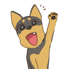 [LINEスタンプ] 毎日元気な犬