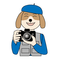 [LINEスタンプ] 動く犬のカメラマン