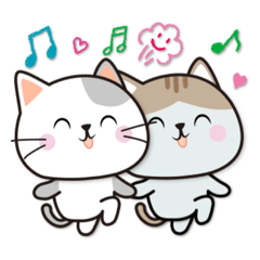 [LINEスタンプ] だぶるニャンコの画像（メイン）