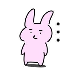 [LINEスタンプ] 何か言いたげなうさぎ