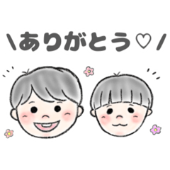 [LINEスタンプ] ニコニコ兄弟スタンプ3