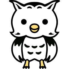 [LINEスタンプ] シロクロフクロウくん2