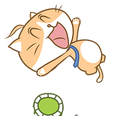 [LINEスタンプ] 丸い猫 モヤ