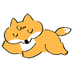 [LINEスタンプ] ねむいキツネくん