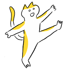 [LINEスタンプ] 黄色い猫たちが頑張りますの画像（メイン）