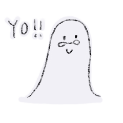 [LINEスタンプ] メガネおばけ