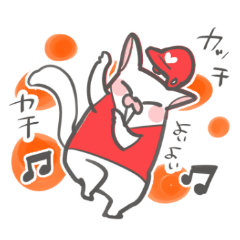 [LINEスタンプ] 広島推し！野球大好き赤猫スタンプです