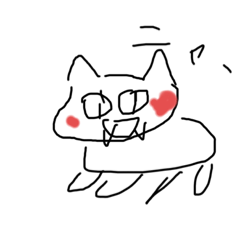 [LINEスタンプ] 赤らむネコ