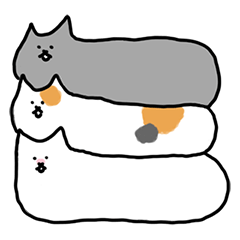 [LINEスタンプ] ふわふわ ネコ