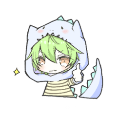 [LINEスタンプ] 恐竜の孫くん