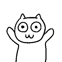 [LINEスタンプ] 白い真顔ネコ